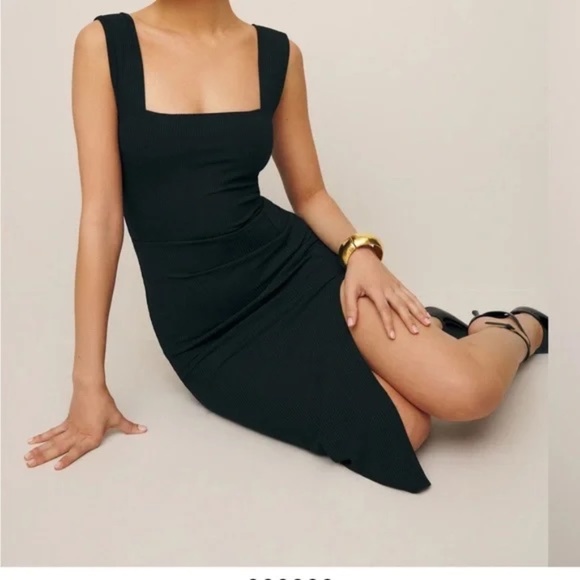 Reformation Cassi Knit Dress | Black | Small - Picture 3 of 8